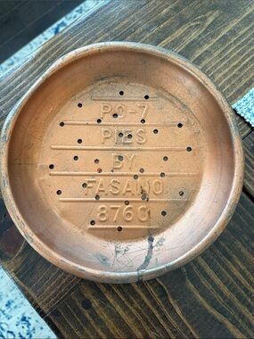 Metal Pie Pan - Painted Copper